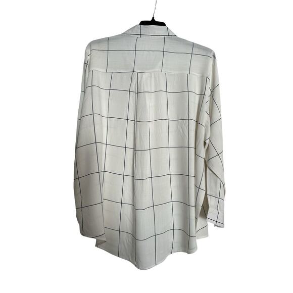 Boohoo Shirt Womens Size US 18 Oversized Black & White Button Front Casual - Picture 4 of 7